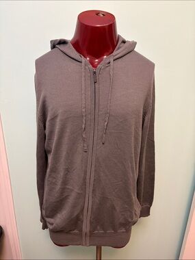 Kenneth Cole Men's Zip-Up Hooded Sweater in Gray